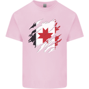 Torn Flag Udmurtia Mens Cotton T-Shirt Tee Top Light Pink