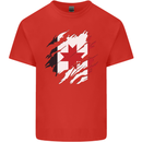 Torn Flag Udmurtia Mens Cotton T-Shirt Tee Top Red