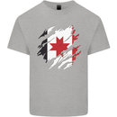 Torn Flag Udmurtia Mens Cotton T-Shirt Tee Top Sports Grey