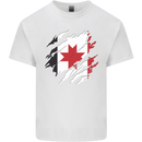Torn Flag Udmurtia Mens Cotton T-Shirt Tee Top White