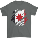 Torn Flag Udmurtia Mens T-Shirt 100% Cotton Charcoal
