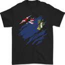 Torn Flag Virgin Islands UK Mens T-Shirt 100% Cotton Black