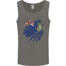 Torn Flag Virgin Islands UK Mens Vest Tank Top Charcoal