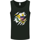 Torn Flag Virgin Islands US Mens Vest Tank Top Black