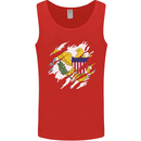 Torn Flag Virgin Islands US Mens Vest Tank Top Red