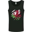 Torn Flag Wales Welsh Mens Vest Tank Top Black