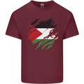 Torn Flag Western Sahara Mens Cotton T-Shirt Tee Top Maroon