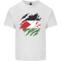 Torn Flag Western Sahara Mens Cotton T-Shirt Tee Top White