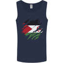 Torn Flag Western Sahara Mens Vest Tank Top Navy Blue