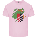 Torn Flag Zambia Zambian Mens Cotton T-Shirt Tee Top Light Pink