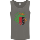 Torn Flag Zambia Zambian Mens Vest Tank Top Charcoal