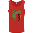 Torn Flag Zambia Zambian Mens Vest Tank Top Red