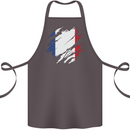 Torn France Flag French Day Football Cotton Apron 100% Organic Dark Grey