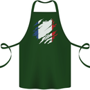 Torn France Flag French Day Football Cotton Apron 100% Organic Forest Green
