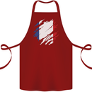 Torn France Flag French Day Football Cotton Apron 100% Organic Maroon