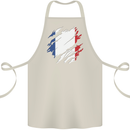 Torn France Flag French Day Football Cotton Apron 100% Organic Natural