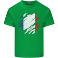 Torn France Flag French Day Football Kids T-Shirt Childrens Irish Green