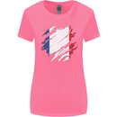 Torn France Flag French Day Football Womens Wider Cut T-Shirt Azalea