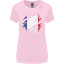 Torn France Flag French Day Football Womens Wider Cut T-Shirt Light Pink