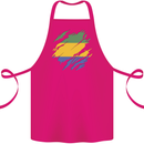 Torn Gabon Flag Gabonese Day Football Cotton Apron 100% Organic Pink