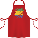 Torn Gabon Flag Gabonese Day Football Cotton Apron 100% Organic Red