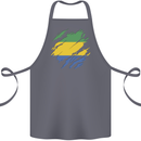 Torn Gabon Flag Gabonese Day Football Cotton Apron 100% Organic Steel