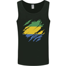 Torn Gabon Flag Gabonese Day Football Mens Vest Tank Top Black