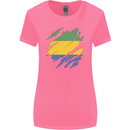 Torn Gabon Flag Gabonese Day Football Womens Wider Cut T-Shirt Azalea