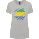 Torn Gabon Flag Gabonese Day Football Womens Wider Cut T-Shirt Sports Grey
