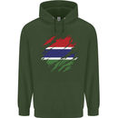 Torn Gambia Flag Gambian Day Football Childrens Kids Hoodie Forest Green