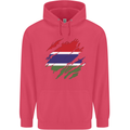 Torn Gambia Flag Gambian Day Football Childrens Kids Hoodie Heliconia