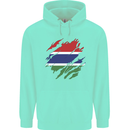Torn Gambia Flag Gambian Day Football Childrens Kids Hoodie Peppermint