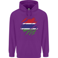 Torn Gambia Flag Gambian Day Football Childrens Kids Hoodie Purple