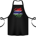 Torn Gambia Flag Gambian Day Football Cotton Apron 100% Organic Black