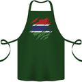 Torn Gambia Flag Gambian Day Football Cotton Apron 100% Organic Forest Green
