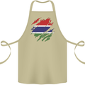 Torn Gambia Flag Gambian Day Football Cotton Apron 100% Organic Khaki