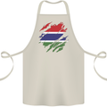 Torn Gambia Flag Gambian Day Football Cotton Apron 100% Organic Natural