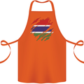 Torn Gambia Flag Gambian Day Football Cotton Apron 100% Organic Orange