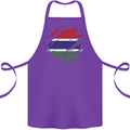 Torn Gambia Flag Gambian Day Football Cotton Apron 100% Organic Purple