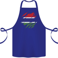 Torn Gambia Flag Gambian Day Football Cotton Apron 100% Organic Royal Blue