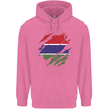 Torn Gambia Flag Gambian Day Football Mens 80% Cotton Hoodie Azelea
