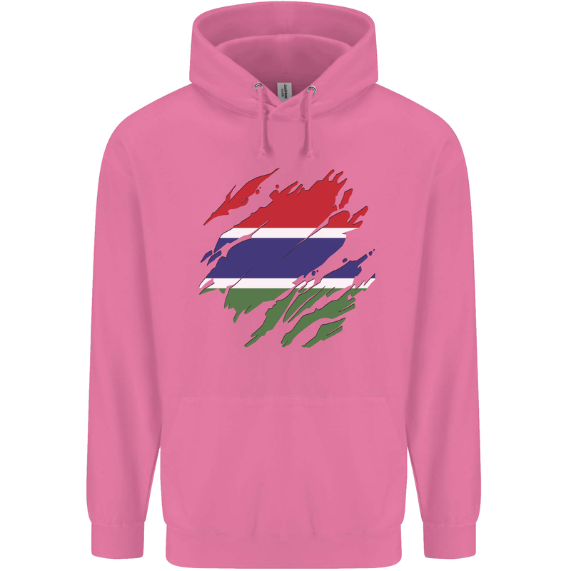 Torn Gambia Flag Gambian Day Football Mens 80% Cotton Hoodie Azelea