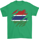 Torn Gambia Flag Gambian Day Football Mens T-Shirt 100% Cotton Irish Green