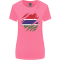 Torn Gambia Flag Gambian Day Football Womens Wider Cut T-Shirt Azalea