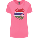 Torn Gambia Flag Gambian Day Football Womens Wider Cut T-Shirt Azalea