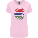 Torn Gambia Flag Gambian Day Football Womens Wider Cut T-Shirt Light Pink