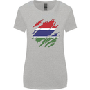 Torn Gambia Flag Gambian Day Football Womens Wider Cut T-Shirt Sports Grey