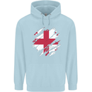 Torn Georgia Flag Georgian Day Football Childrens Kids Hoodie Light Blue