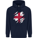 Torn Georgia Flag Georgian Day Football Childrens Kids Hoodie Navy Blue