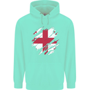 Torn Georgia Flag Georgian Day Football Childrens Kids Hoodie Peppermint